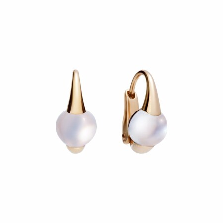 Pomellato M'ama non m'ama earrings, rose gold and moonstone