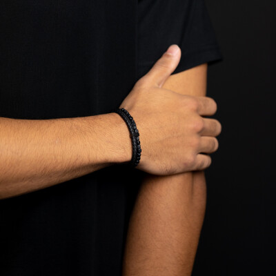 Bracelet Gemini Classics en acier et agate