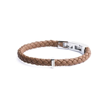 Bracelet Gemini en cuir marron clair