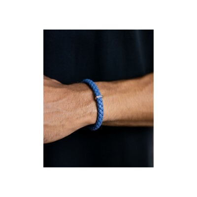 Bracelet Gemini en cuir bleu