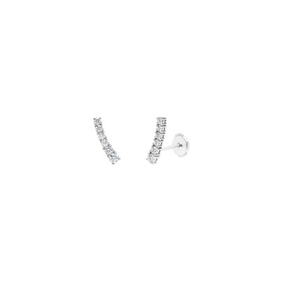 Boucles d'oreilles Mix&Match en or blanc et diamants