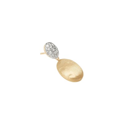 Boucles d'oreilles pendantes Marco Bicego Siviglia en or jaune et diamants