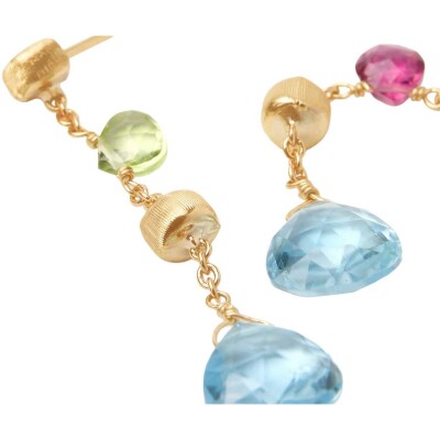 Boucles d'oreilles Marco Bicego PARADISE en or jaune et topaze bleue