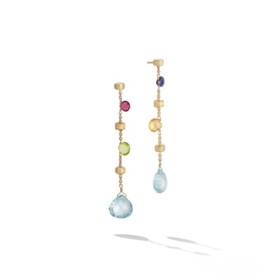Boucles d'oreilles Marco Bicego Paradise en or jaune et pierres fines