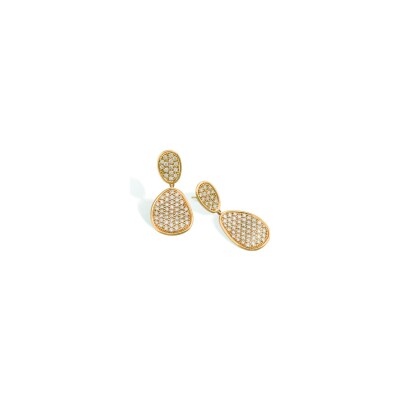 Boucles d'oreilles Marco Bicego Lunaria Alta en or jaune et diamants