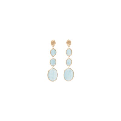 Boucles d'oreilles Marco Bicego SIVIGLIA en or jaune et aigue-marine