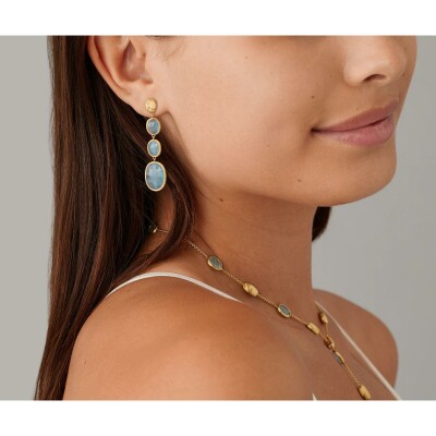 Boucles d'oreilles Marco Bicego SIVIGLIA en or jaune et aigue-marine