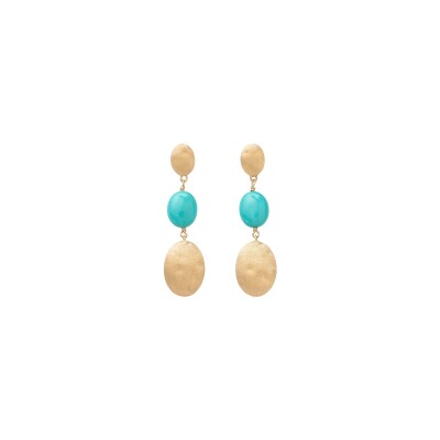 Boucles d'oreilles Marco Bicego SIVIGLIA en or jaune et turquoise