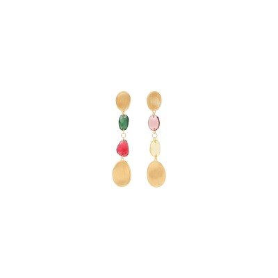 Boucles d'oreilles Marco Bicego LUNARIA COLOR en or jaune et tourmaline