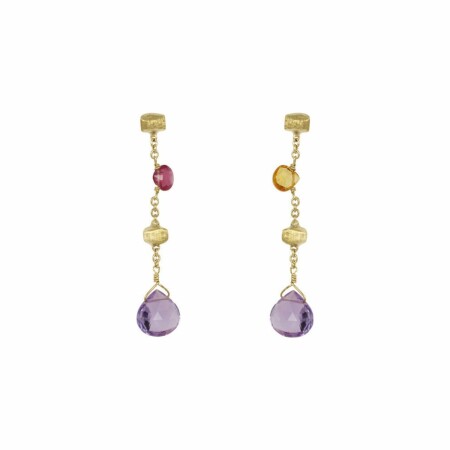 Boucles d'oreilles Marco Bicego Paradise en or jaune et pierres fines