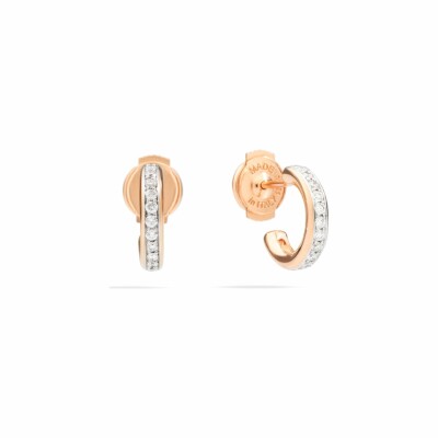 Boucles d'oreilles Pomellato Iconica en or rose, diamants