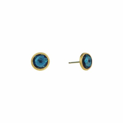 Boucles d'oreilles Marco Bicego Jaipur en or jaune et topaze Blue London