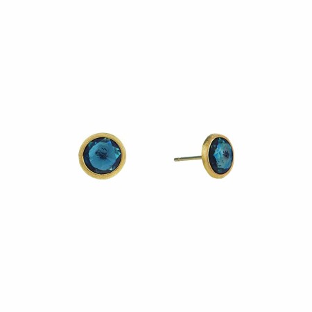 Boucles d'oreilles Marco Bicego Jaipur en or jaune et topaze Blue London