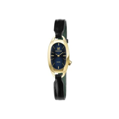 March LA.B OBLONGUE ELECTRIC 20 MM Watch - AMIRAL - Black goats