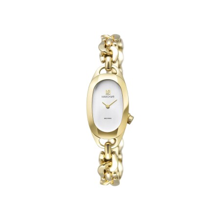 March LA.B OBLONGUE ELECTRIC 20 MM Watch - CONTINENTAL - Golden Curb Chain