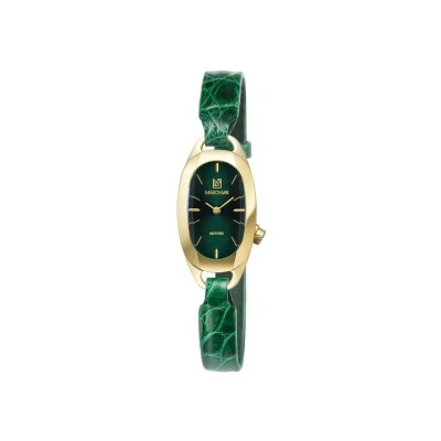 Montre March LA.B OBLONGUE ELECTRIQUE 20 MM - EMERALD - Alligator Vert