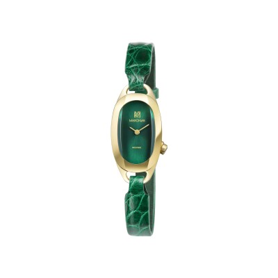 Montre March LA.B OBLONGUE ELECTRIQUE 20 MM - EMERALD - Alligator Vert