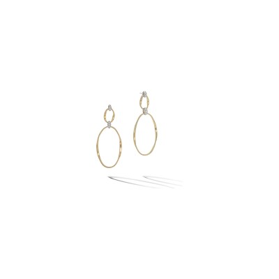Boucles d'oreilles Marco Bicego MARRAKECH ONDE en or jaune et diamants