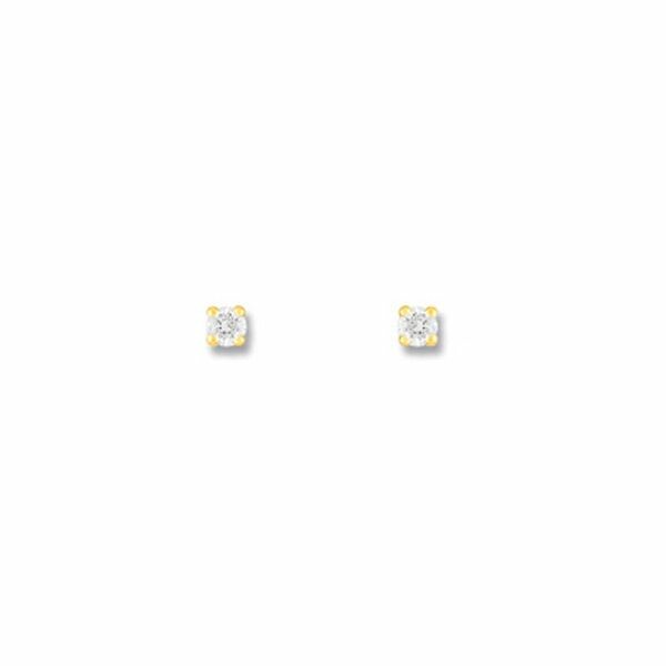 Boucles d'oreilles en or jaune et diamants