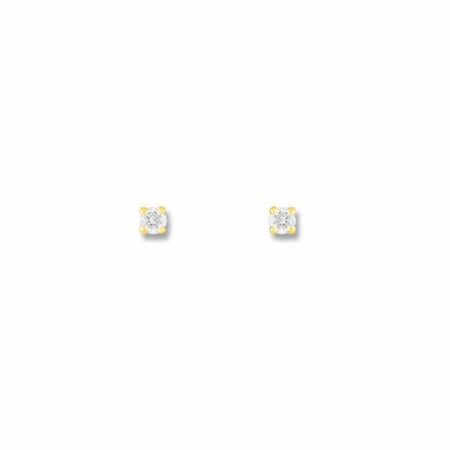 Boucles d'oreilles en or jaune et diamants