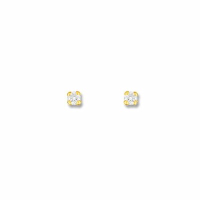 Boucles d'oreilles en or jaune et diamants