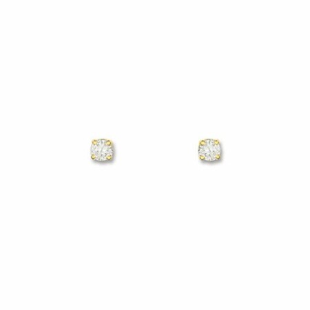 Boucles d'oreilles en or jaune et diamants