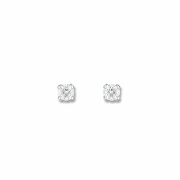 Boucles d'oreilles en or blanc et diamants 0.20ct