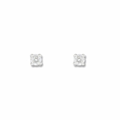 Boucles d'oreilles en or blanc et diamants 0.25ct