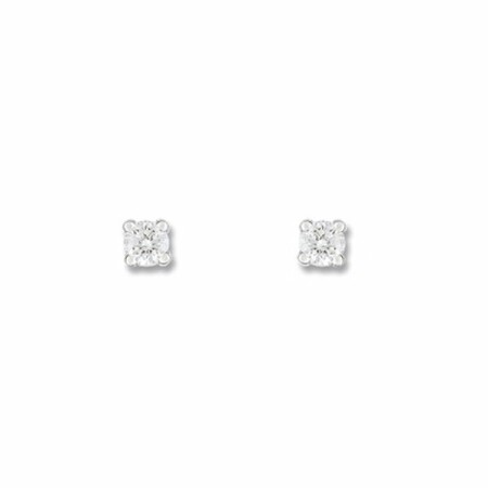 Boucles d'oreilles en or blanc et diamants 0.25ct