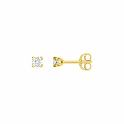 Boucles d'oreilles en or jaune et diamants de 0.25ct