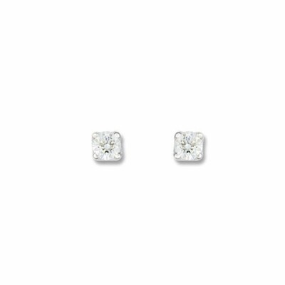 Boucles d'oreilles en or blanc et diamants