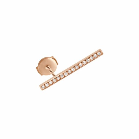 Mono boucle d'oreille Vanrycke Medellin en or rose et diamants, taille L