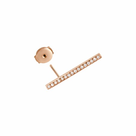 Mono boucle d'oreille Vanrycke Medellin en or rose et diamants, taille L