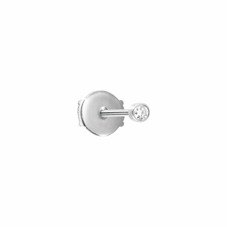 Mono boucle d'oreille Vanrycke One en or blanc et 1 diamant