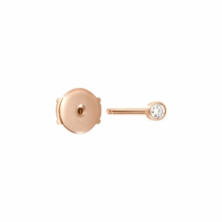 Mono boucle d'oreille Vanrycke One en or rose et 1 diamant