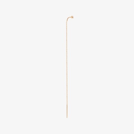 Mono boucle d'oreille Vanrycke One en or rose et 1 diamant, longueur 8cm