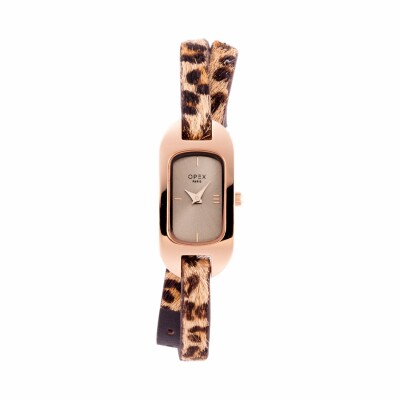 Montre OPEX Ballerine Pink Gold / Leopard