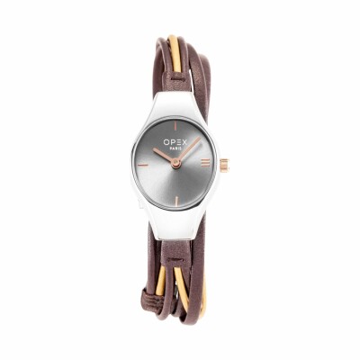 Montre OPEX Filante Silver / Chocolate, bronze