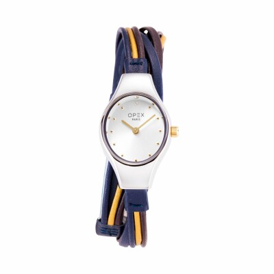 Montre OPEX Filante Silver / Dark blue, chocolate, bronze