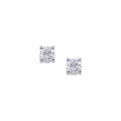 Boucles d'oreilles en or blanc et diamants