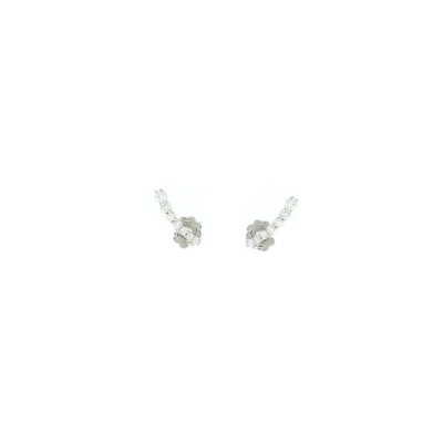 Boucles d'oreilles en or blanc et diamants