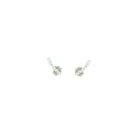 Boucles d'oreilles en or blanc et diamants