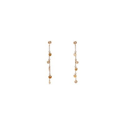 Boucles d'oreilles Isabelle Barrier en or rose et diamants naturels