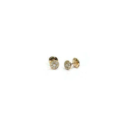 Puces d'oreilles Isabelle Barrier en or rose et diamants de 0.21ct