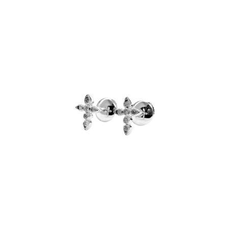 Puces d'oreilles Isabelle Barrier en or blanc et diamants de 0.1ct