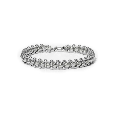HARRICANA Diamond Cut bracelet in white gold, small model