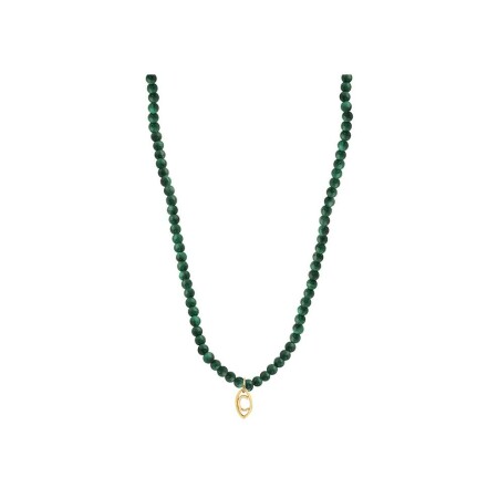 Collier Charlet Origines en or jaune et malachite