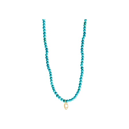 Collier Charlet Origines en or jaune et turquoise