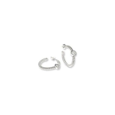 Boucles d'oreilles Borsari Iside en argent et rhodium