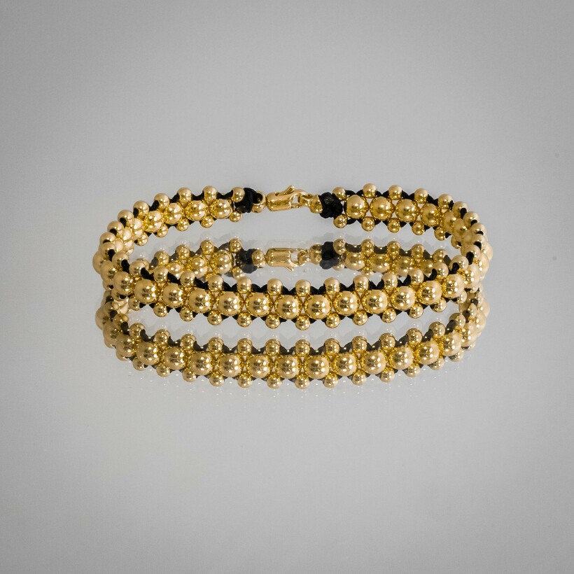 Bracelet HARRICANA en or jaune, grand modèle